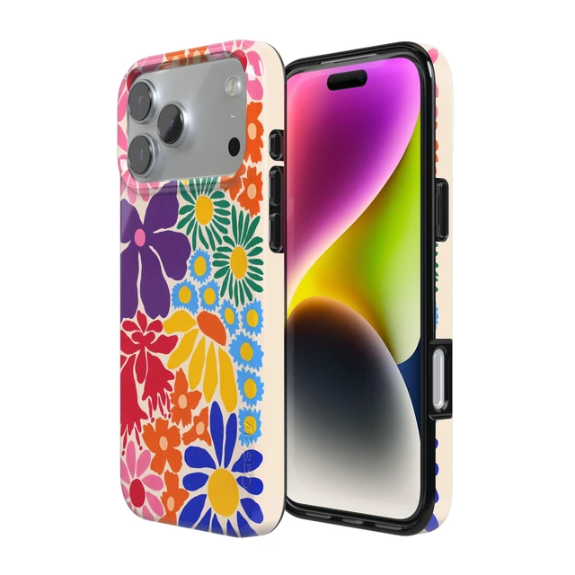 Alt view image 2 of 7 - iPhone 18 Pro Case | Flower Patch | Multi-Color Floral | Compatible with MagSafe | Classic Ultra Slim Design