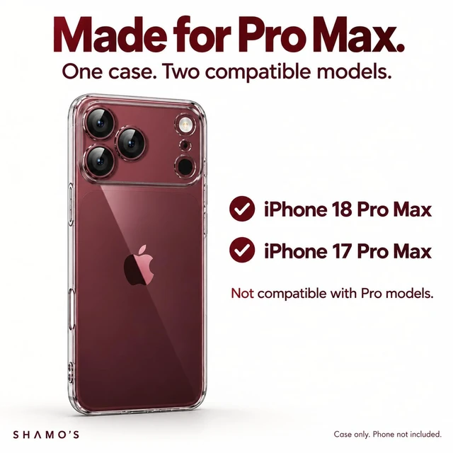 Alt view image 2 of 7 - Slim Clear TPU iPhone 18 Pro Max Case & iPhone 17 Pro Max Case Camera Protection, Shockproof, Anti-Yellowing, Scratch-Resistant, Wireless Charging Compatible, Enhanced Grip