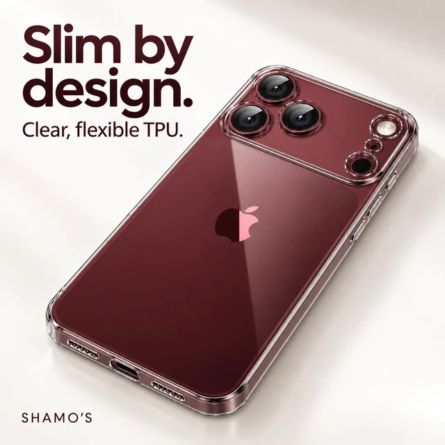 Alt view image 4 of 7 - Slim Clear TPU iPhone 18 Pro Max Case & iPhone 17 Pro Max Case Camera Protection, Shockproof, Anti-Yellowing, Scratch-Resistant, Wireless Charging Compatible, Enhanced Grip
