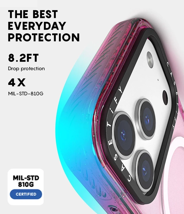 Alt view image 7 of 7 - for iPhone 17 Pro Max Case - Impact Compatible with MagSafe | 8.2 ft. 4x Military Grade Drop Protection | Cheetah Paradise Pink | Pink