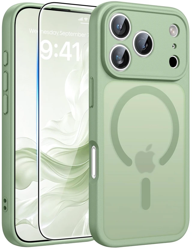 Main image of for iPhone 18 Pro-Max Case: iPhone 17 Pro Max Light Green Cover | Fit for MagSafe, Translucent Slim Matte Magnetic Shockproof Protective Cases, Military Grade Drop Protection Screen Protector