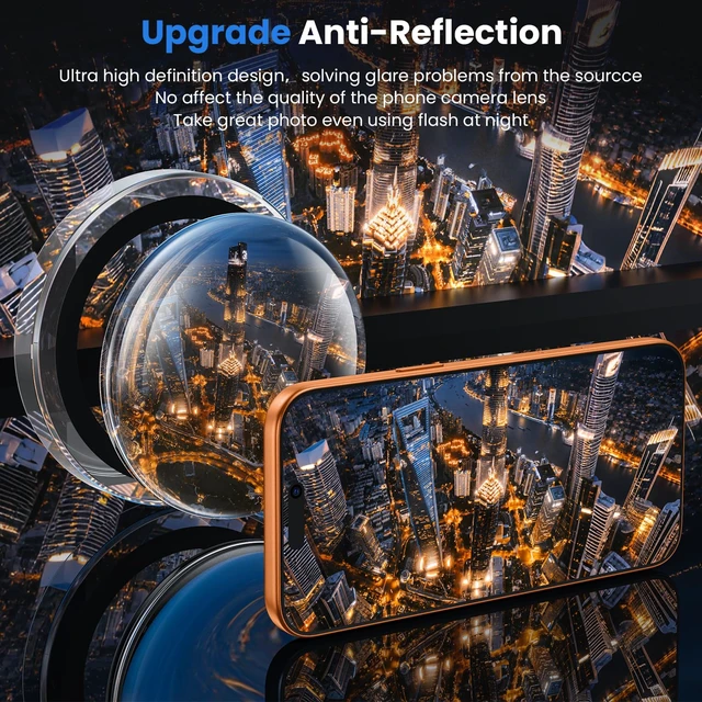 Alt view image 2 of 6 - for iPhone 17 Pro/iPhone 17 Pro Max Camera Lens Protector | Original Shooting Mode, Individual Metal Cover Film, Shatterproof HD Tempered Glass Camera Screen Protector, Clear