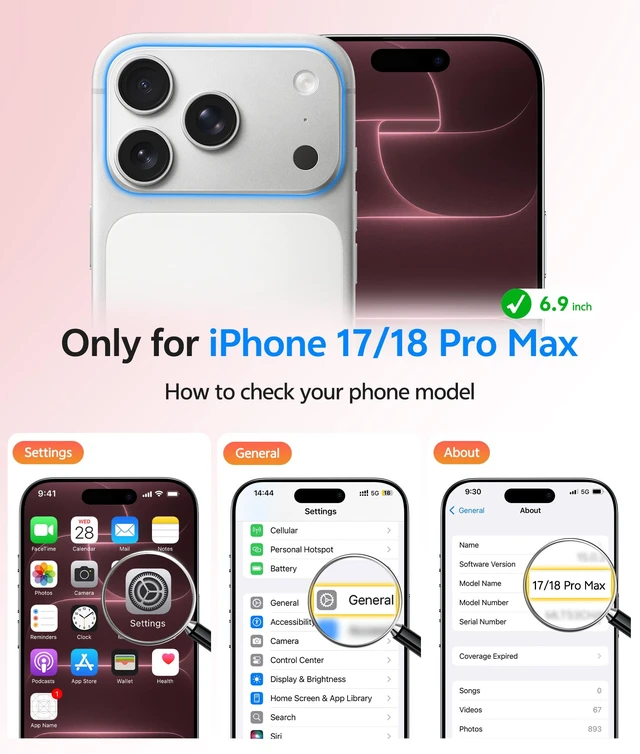 Alt view image 2 of 7 - for iPhone 18 Pro Max Case/iPhone 17 Pro Max Case, Screen Protector | Fit for Magsafe, Camera Protection, Translucent Matte, 14FT Military Grade Drop Proof, Shockproof Phone Cover, Light Pink