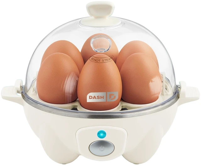 Main image of Rapid Egg Cooker, 7 Eggs, Hard Boiled, Poached & Omelettes, Cream | Electric Egg Poacher, Boiler, Steamer & Omelette Maker, Soft, Medium or Scrambled Eggs, Auto Shut-Off, BPA-Free