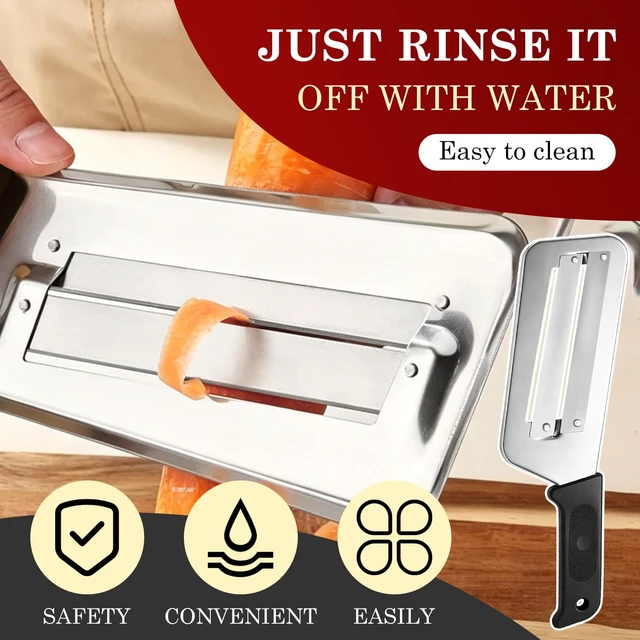 Alt view image 2 of 7 - Cabbage Shredder for Coleslaw, Stainless Steel Double Blade Vegetable Slicer, Handheld Mandoline Chopper for Lettuce Cucumber Carrot, Kitchen Grater for Sauerkraut Kimchi (1 Pack Black)