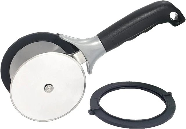 Main image of Salad Chopper Tool Lettuce Chopper with Protective Covers Dual Wheels Stainless Steel Circle Cutter Quick Kitchen Prep