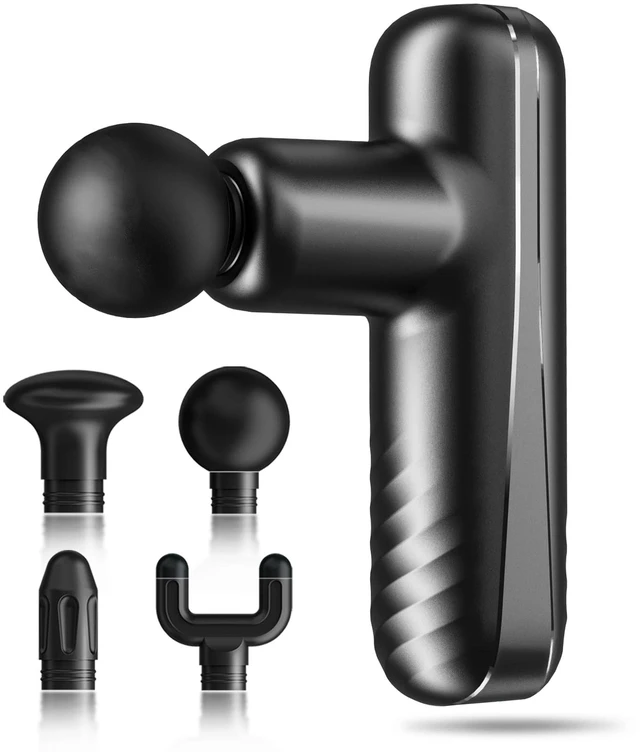 Main image of Mini Massage Gun for Deep Tissue Percussion - Portable Handheld Massager for Muscle Relaxation with 4 Massage Heads High-Intensity Vibration Rechargeable Small Massage Gun