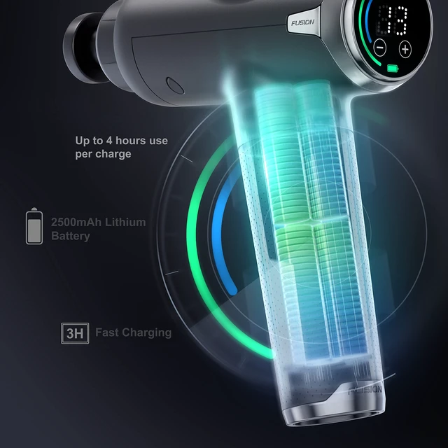 Alt view image 4 of 7 - Deep Tissue Massage Gun for Athletes - Percussion Massager for Pain Relief, Muscle Therapy and Relaxation