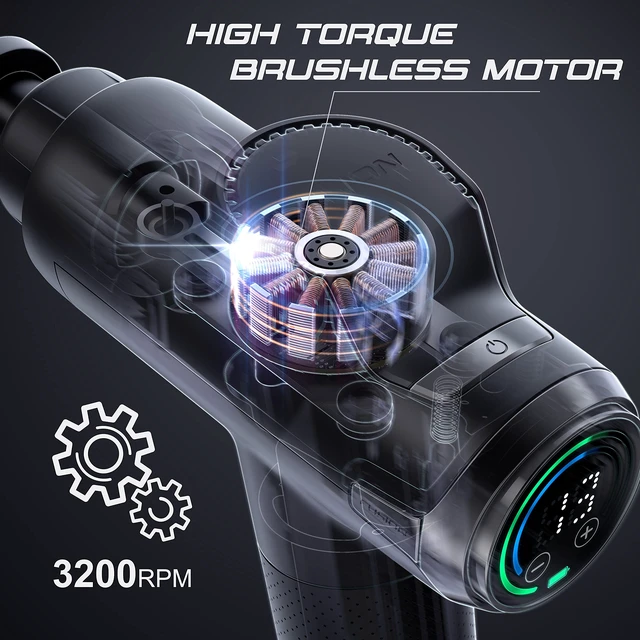 Alt view image 3 of 7 - Deep Tissue Massage Gun for Athletes - Percussion Massager for Pain Relief, Muscle Therapy and Relaxation