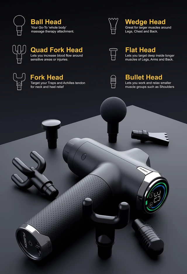 Alt view image 6 of 7 - Deep Tissue Massage Gun for Athletes - Percussion Massager for Pain Relief, Muscle Therapy and Relaxation