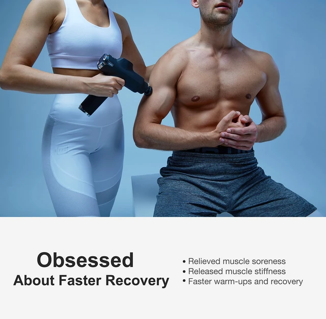 Alt view image 7 of 7 - Deep Tissue Massage Gun for Athletes - Percussion Massager for Pain Relief, Muscle Therapy and Relaxation