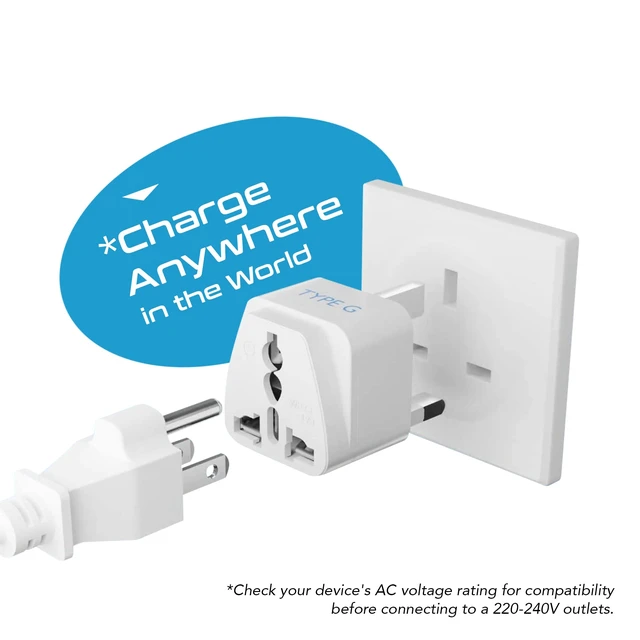 Alt view image 6 of 7 - Travel Adapter with Types A-M Plugs, Travel Plug Adapter Set Compatible with Power Sockets in All Continents, Compact World International Plug Adaptor Kit, Set of 12,GP-12PK