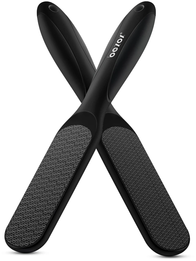 Main image of Double-Sided Glass Foot File Callus Remover(1 PCS), Foot Scrubber for Dead Skin, Smooth Feet Pedicure Tools for Feet, Pumice Stone for Feet, Heel Scraper for Cracked Heels - Black