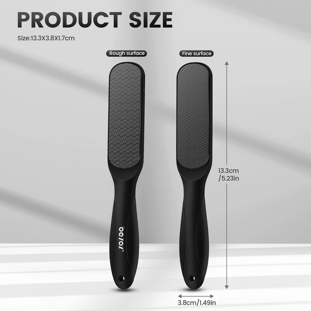 Alt view image 7 of 7 - Double-Sided Glass Foot File Callus Remover(1 PCS), Foot Scrubber for Dead Skin, Smooth Feet Pedicure Tools for Feet, Pumice Stone for Feet, Heel Scraper for Cracked Heels - Black