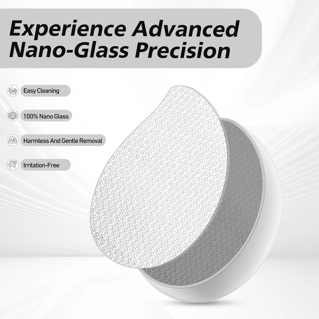 Alt view image 2 of 7 - Nano Glass Foot File Callus Remover for Feet - Glass Foot Scraper Scrubber Dead Skin Removal for Cracked Heels,Professional Pedicure Tool for Home, Salon, and Travel (White)
