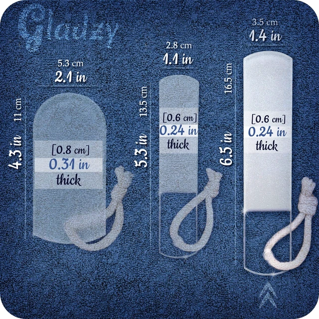 Alt view image 7 of 7 - Czech Glass Foot File - Two-Sided Different Grit Surface, Gentle Callus Remover, Pedicure & Spa Rough Skin Scrubber, Professional Toenail and Heels Care, EU Quality, Large Size