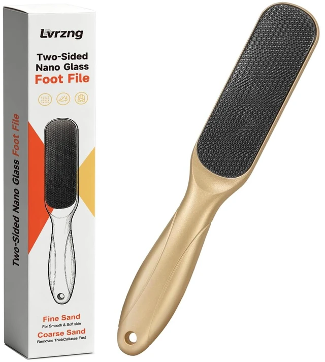 Main image of Nano Glass Foot File, Foot Callus Remover, Double Sided Pedicure Tools for Feet, Dual Use of Dry and Wet, Professional Hygienic Foot Scrubber to Achieve Smooth, Silky Feet Instantly (Golden)