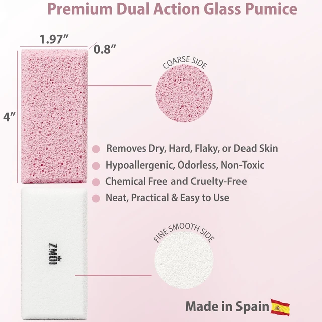 Alt view image 6 of 7 - Premium Foot File 2-in-1 Callus Remover for Feet with Dead Skin Storage + 2 in 1 Siliglass Pumice Stone Callus Remover for Feet, Elbows, Hands, and Knees