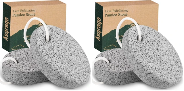 Main image of 2PCS Natural Pumice Stone, Lava Pedicure Tools Hard Skin Callus Remover for Feet and Hands - Foot File Exfoliation to Remove Dead Skin, and Callusess (Pack of 2)