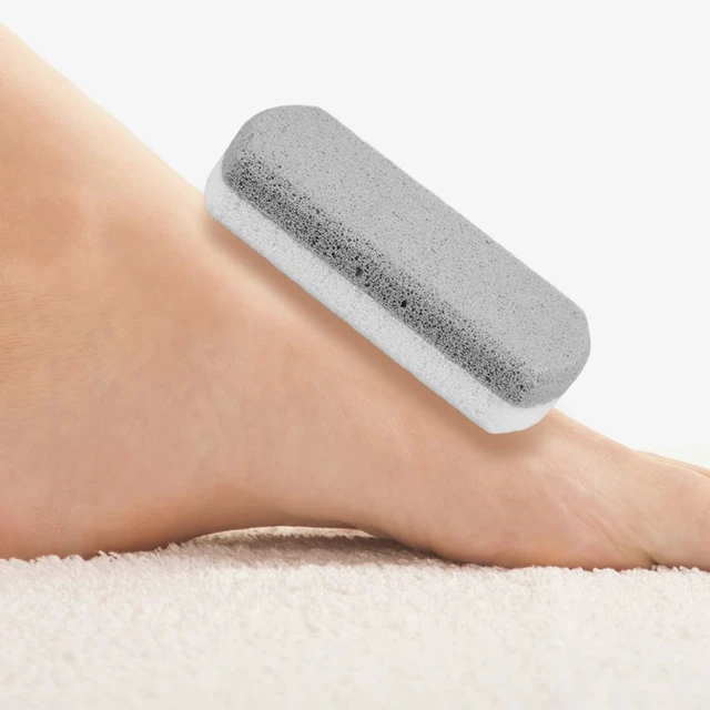 Alt view image 6 of 7 - 2pcs Dual-Sided Pumice Foot Scrubber with Ergonomic Handle | Pumice and PU Build, Manual Pedicure Tool, Easy to Clean, for Home Foot Bath Use