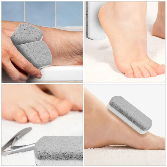 Alt view image 7 of 7 - 2pcs Dual-Sided Pumice Foot Scrubber with Ergonomic Handle | Pumice and PU Build, Manual Pedicure Tool, Easy to Clean, for Home Foot Bath Use