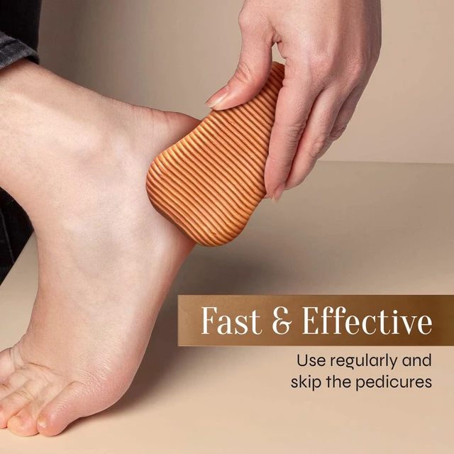 Alt view image 5 of 7 - Pumice Stone for Feet Callus Remover - Terra-Cotta Foot Scrubber with 2 Sides, 100% Pure Natural Foot Pumice Stone, Pedicure Pumice Stone Scrubber, Foot Exfoliator, Removes Calluses & Dead Skin