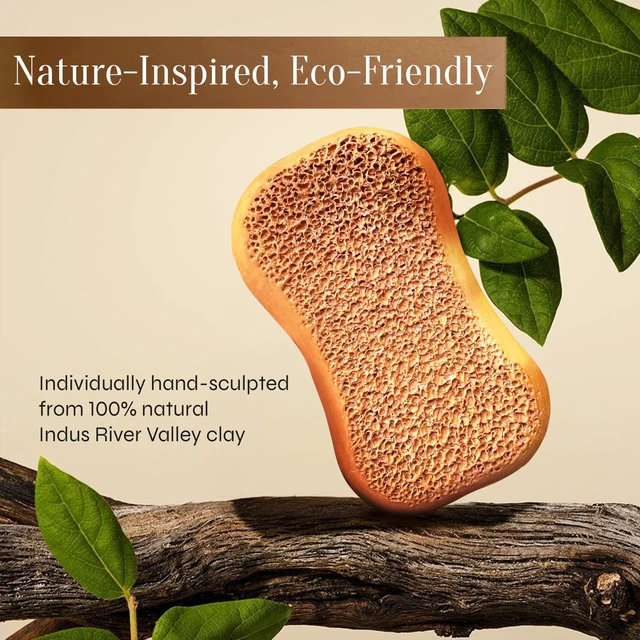 Alt view image 7 of 7 - Pumice Stone for Feet Callus Remover - Terra-Cotta Foot Scrubber with 2 Sides, 100% Pure Natural Foot Pumice Stone, Pedicure Pumice Stone Scrubber, Foot Exfoliator, Removes Calluses & Dead Skin