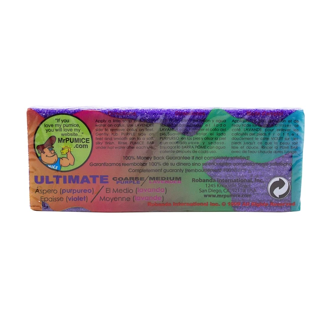 Alt view image 4 of 6 - Ultimate PUMI Bar (Single): 2-in-1 Callus Remover, Pedicure Stone & Ped File Scrubber for Smooth Feet and Heels, Dual-Grit (Medium + Coarse) (8 Bars)