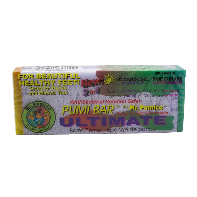 Alt view image 3 of 6 - Ultimate PUMI Bar (Single): 2-in-1 Callus Remover, Pedicure Stone & Ped File Scrubber for Smooth Feet and Heels, Dual-Grit (Medium + Coarse) (8 Bars)