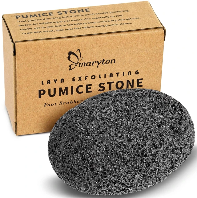 Main image of Natural Pumice Stone for Feet - Lava Foot Exfoliator Scrubber Pedicure Tools, Dead Skin Corn Callus Remover for Feet and Hands, 1 Count