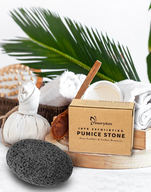 Alt view image 6 of 7 - Natural Pumice Stone for Feet - Lava Foot Exfoliator Scrubber Pedicure Tools, Dead Skin Corn Callus Remover for Feet and Hands, 1 Count