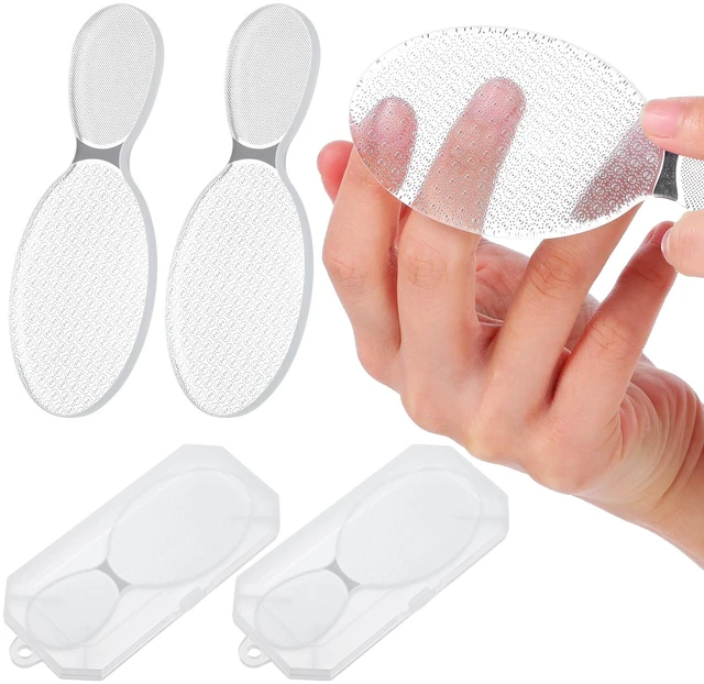Main image of 2 Pcs Nano Foot File Glass Nail File Foot Scrubber Callus Remover Rough and Smooth Sides Professional Pedicure Tools at Home Heel Scraper for Dead Skin Removal Cracking Wet and Dry Feet