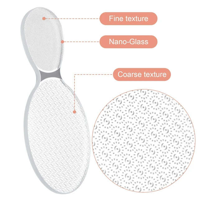 Alt view image 6 of 7 - 2 Pcs Nano Foot File Glass Nail File Foot Scrubber Callus Remover Rough and Smooth Sides Professional Pedicure Tools at Home Heel Scraper for Dead Skin Removal Cracking Wet and Dry Feet
