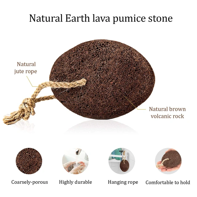 Alt view image 3 of 7 - Stone for Feet Set - Natural Lava Foot Stone Callus Removing Set - Foot Care Kit for Dry Cracked Feet Body Hands - Health Foot Care