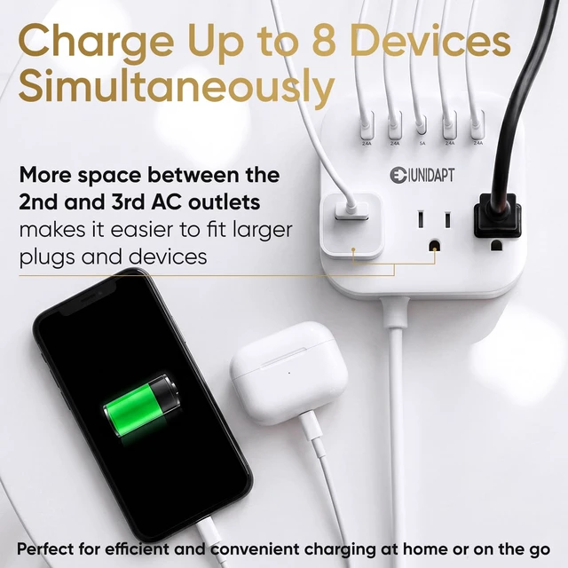 Alt view image 5 of 7 - Cruise Approved Power Strip, Non Surge, US to Europe Plug Adapter | USB-C Cord, 4 USB Ports, 3 AC Outlets, 5ft Extension, Wall Mountable European Travel Adaptor for Ship Cabin, Home
