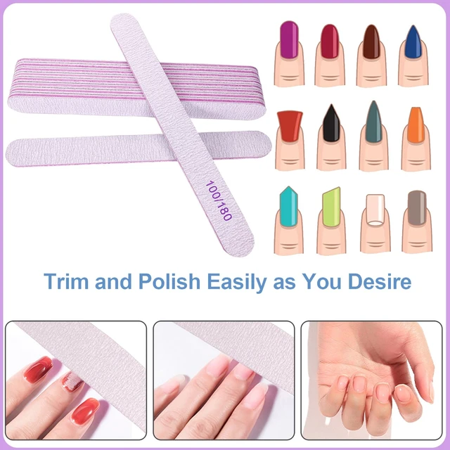 Alt view image 2 of 7 - Nail File and Buffer Set (16 Pack), Nail File Kit Professional Nail Files & Buffers Manicure Supplies Filer Buffer for Natural Nails, 100/180 Grit 7 Way Nail Filing Polishing Buffer for Nail Care