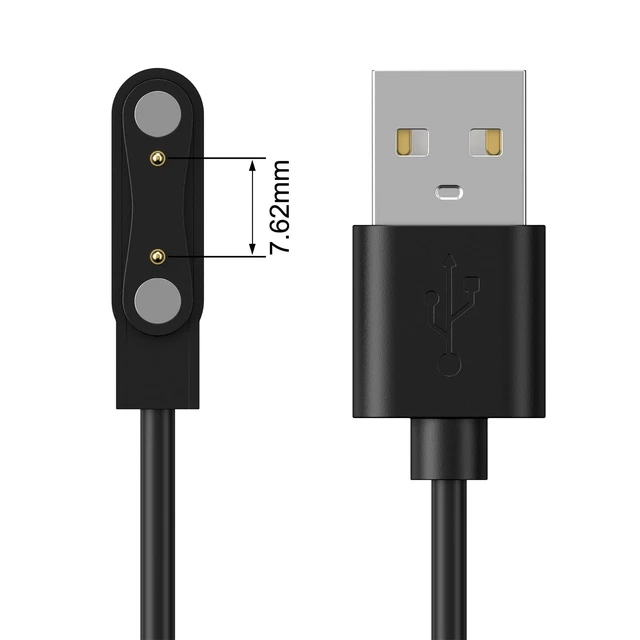 Alt view image 3 of 7 - Smart Watch Charger Magnetic 2 Pin Cable for Fitness Tracker, Da Fit Watch Charger, Replacement SmartWatch Accessories Charging Cable