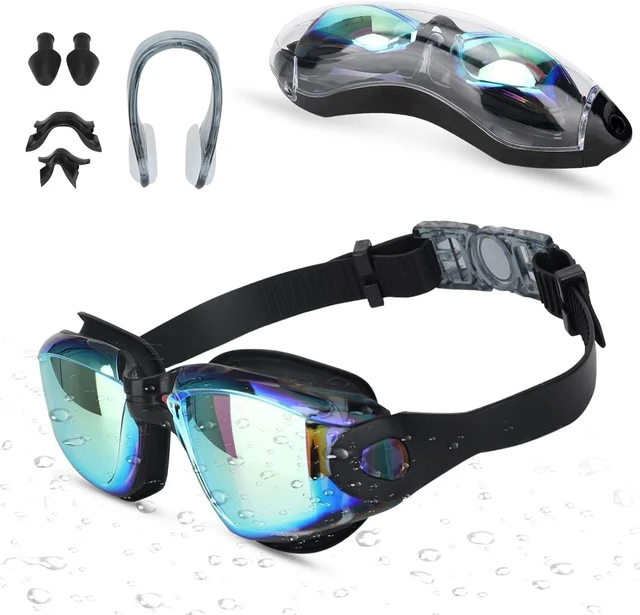 Main image of Swimming Goggles, Anti-Fog & UV Protection Swimming Goggles No Leaking for Adult Men Women Youth, Leak-Proof Silicone Comfort Fit, Clear Vision