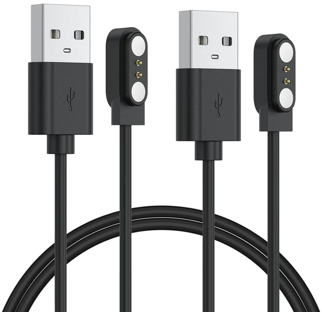 Main image of 2 Pack for BIGGERFIVE Brave 2 Smartwatch Charger, Magnetic USB Charging Cable Cord for BIGGERFIVE BW02&BW01