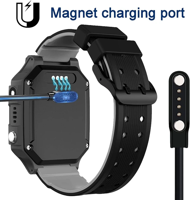 Alt view image 3 of 7 - Universal Smart Watch Charger USB Power 4 Pin spacing Magnetic Charging Cables for Smart Watch GT88 G3 KW18 Y3 KW88 GT68