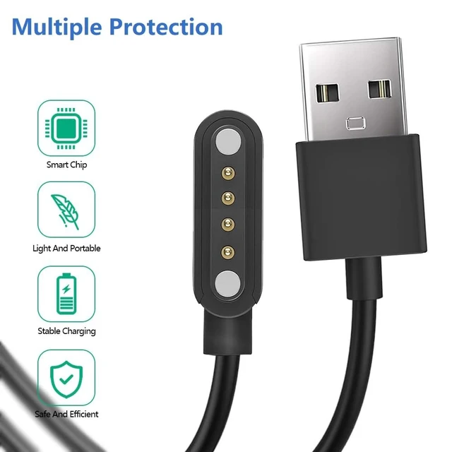 Alt view image 4 of 7 - Charger for Sootingot P70/Monowul P70/CIRPOS P70/Dolwenqi S66/Melontti D16/Sedzofan Y16 Kids Smart Watch, Replacement Magnetic USB Charging Cable Cord