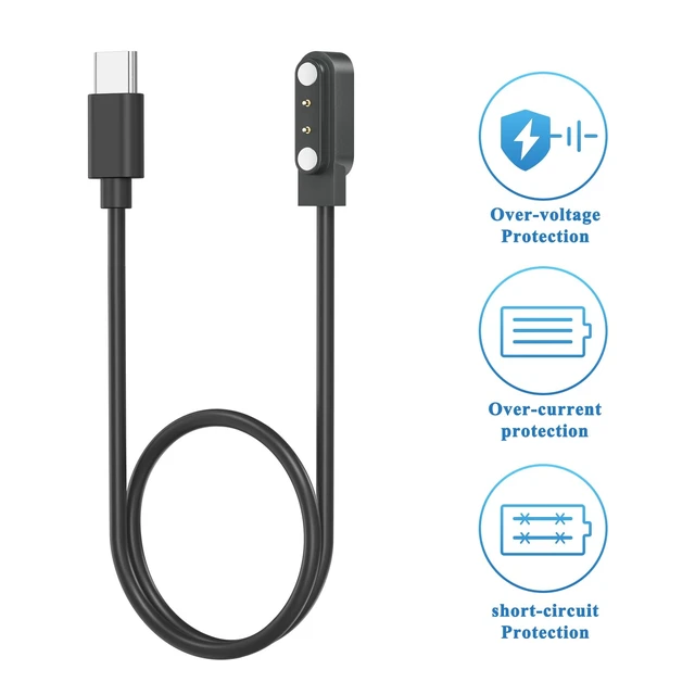 Alt view image 6 of 7 - 2 Pack for Gloryfit Smart Watch Charger, USB-C Magnetic Charging Cable for GloryFit T80 T70 T60 T50 P99 P98 Smart Watches