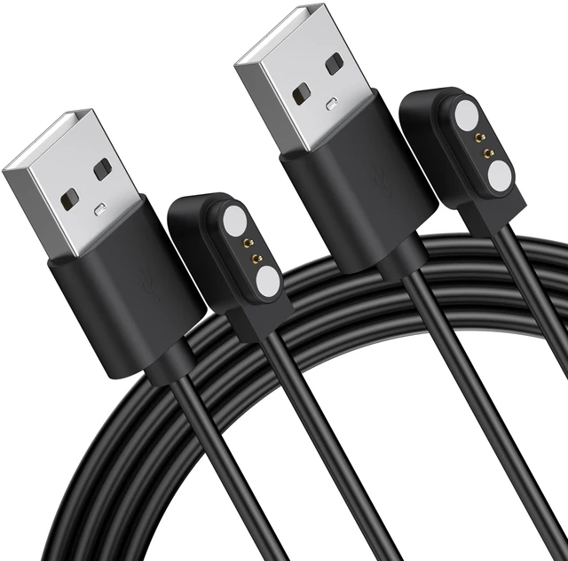Main image of Charger for FITVII Lookimini, Ole, Nexa, Fino 2, H56, HM57, HM58, HM78 and HM08 HM18 Fitness Tracker Charger, 2-Pack Magnetic Charging Cable for FITVII Smart Watch