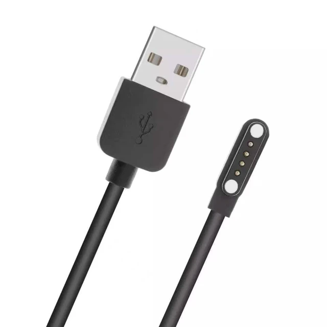 Alt view image 5 of 7 - Universal Smart Watch Charger USB Power 4 Pin spacing Magnetic Charging Cables for Smart Watch GT88 G3 KW18 Y3 KW88 GT68