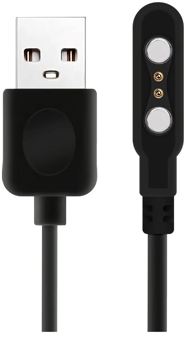Main image of Universal Magnetic Smartwatch Charger Cable, 2 Pin 2.84mm Pin Spacing Replacement Charging Cord Compatible with Most Fitness Trackers & Wearable Devices, Portable USB Charging Dock Cable