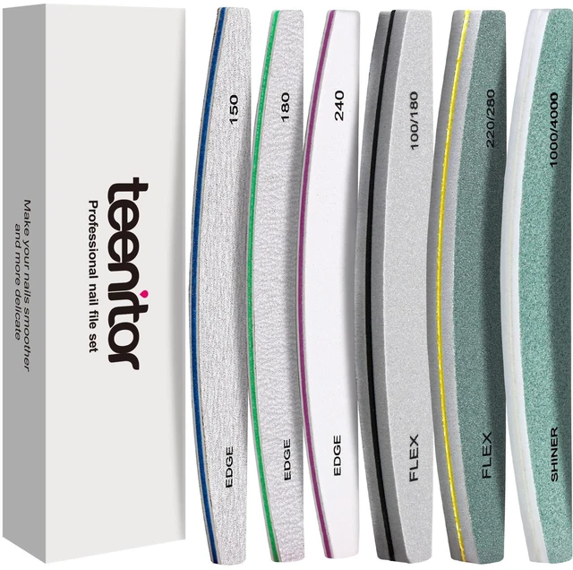 Main image of Nail File Buffer, Nail Files, Nail Buffer Set to File, Shape,Smooth, Buffer and Shine Nails, Half-Moon