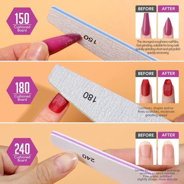 Alt view image 4 of 7 - Nail File Buffer, Nail Files, Nail Buffer Set to File, Shape,Smooth, Buffer and Shine Nails, Half-Moon
