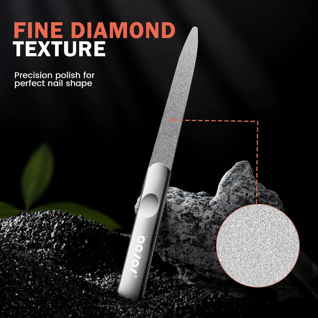 Alt view image 3 of 7 - Metal Nail File Durable, Double-Sided Precision Fingernail Files for Women, Stainless Steel Finger Nail Buffer for Smooth, Shiny, Salon-Worthy Nails