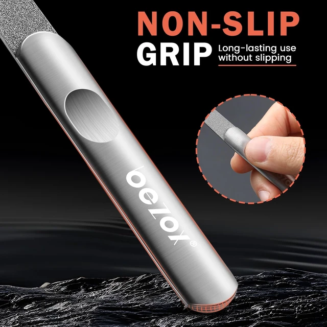 Alt view image 5 of 7 - Metal Nail File Durable, Double-Sided Precision Fingernail Files for Women, Stainless Steel Finger Nail Buffer for Smooth, Shiny, Salon-Worthy Nails