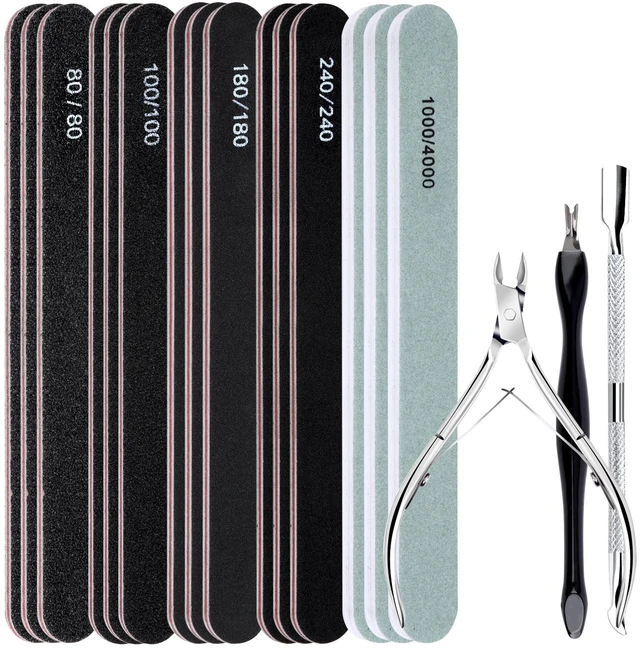 Main image of Nail File Kit, Nail File, 15 PCS Emery Boards For Nails, Fingernail Files, Nail Files For Natural Nails, Nail Filer, Cuticle Trimmer, Cuticle Pusher, Manicure Tools, Nail Care Kit, Nail Tools
